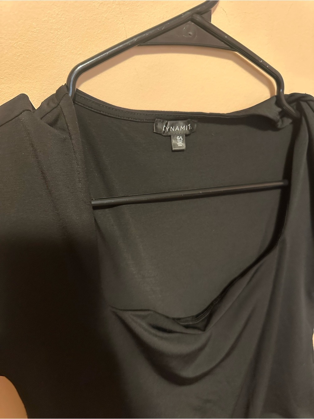Dynamite square neck Black bodysuit